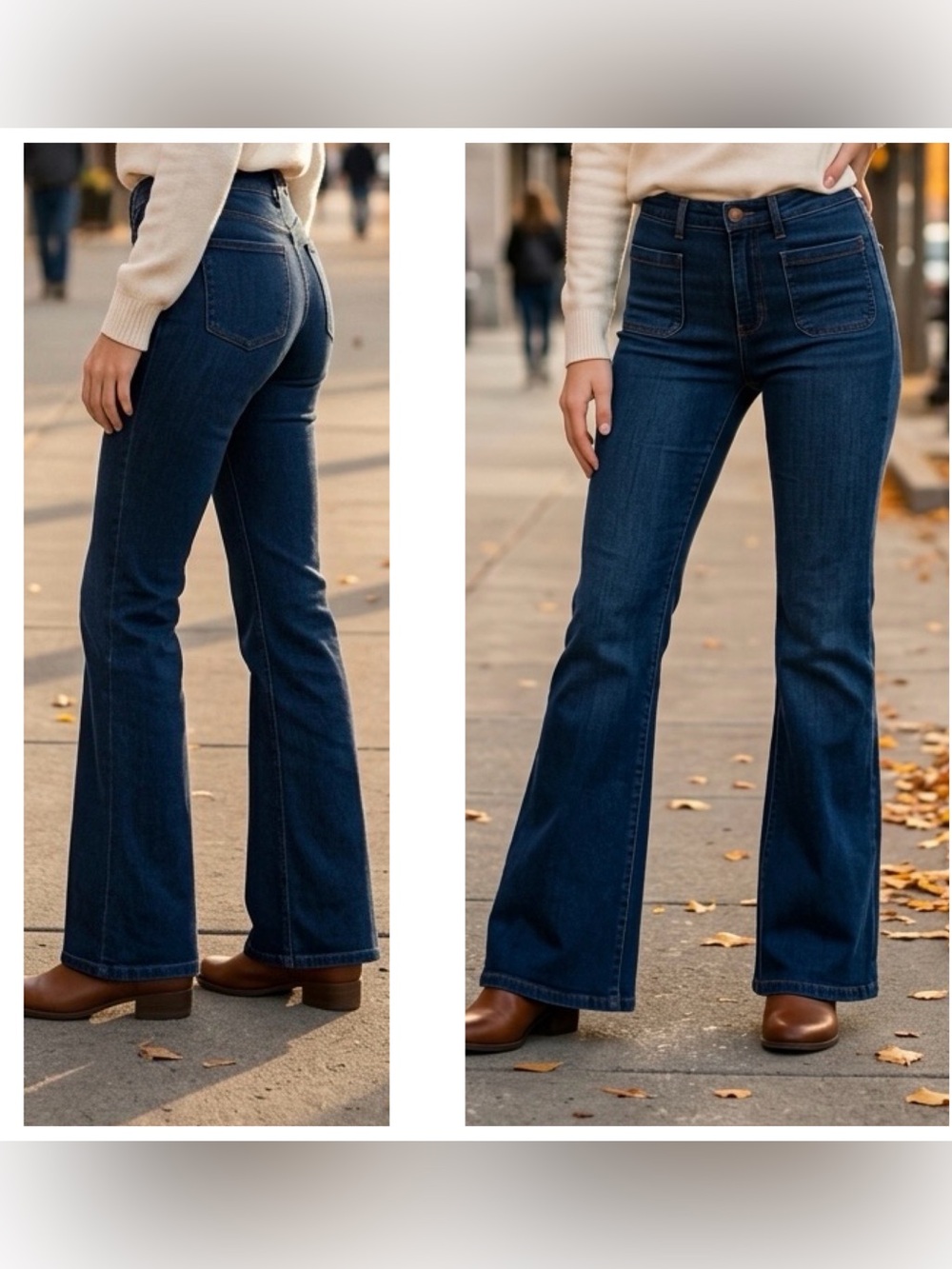 Universal Thread Women’s Sz 4 patch pocket fair trade Flare leg high rise Jeans